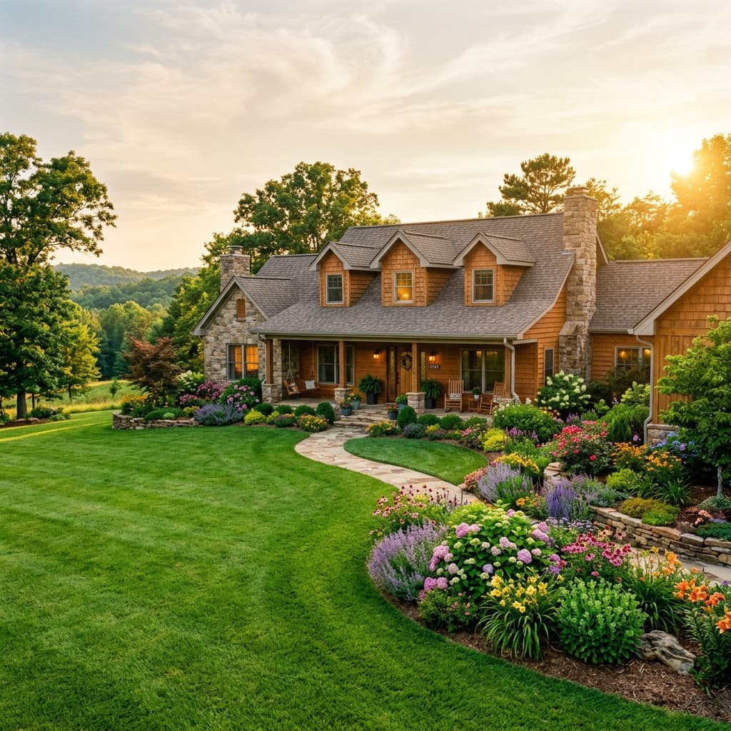 Beautifully landscaped home in Siloam Springs, AR