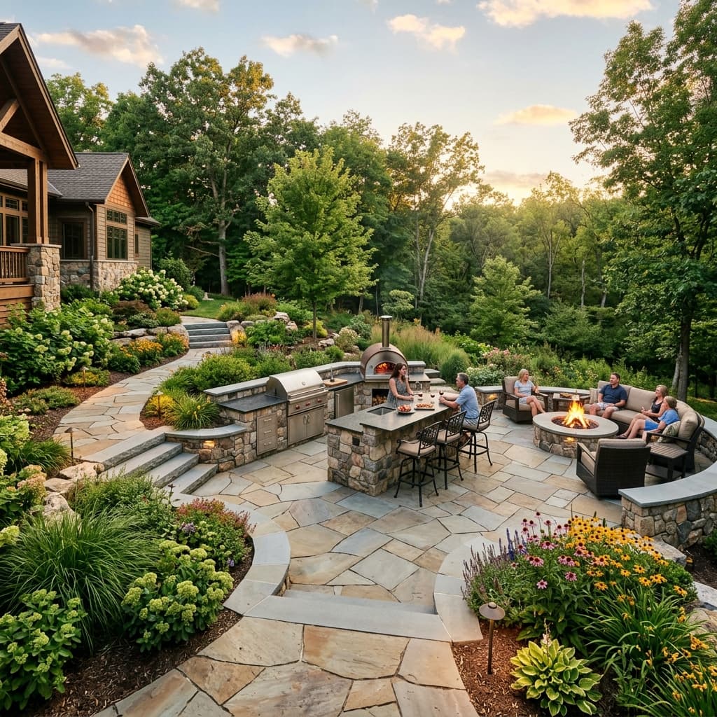 Professional hardscaping project by Summit Home Remodeling